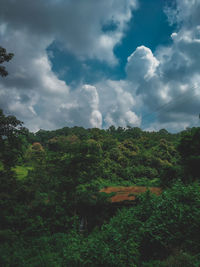 Scenic view of land against sky