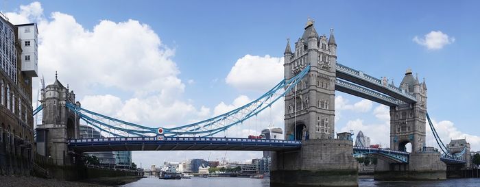 Low angle view of tower  bridge in london