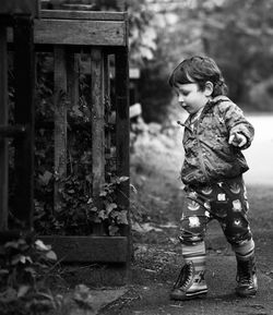 Boy in the forest