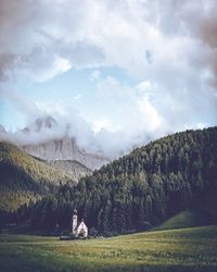 A small church in the italianmountains
