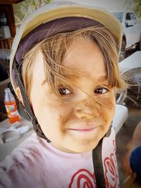 Close-up portrait of a smiling girl
