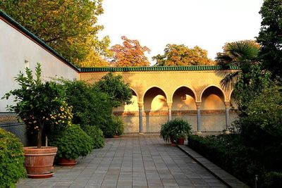 Built structure with trees in background