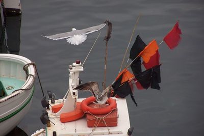 Boats in sea