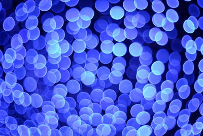 Full frame shot of illuminated blue lights