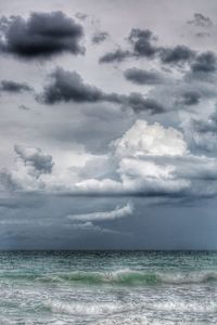 Storm clouds over sea