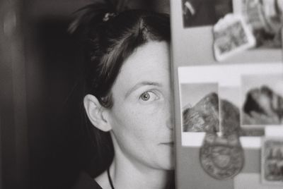 Close-up portrait of young woman