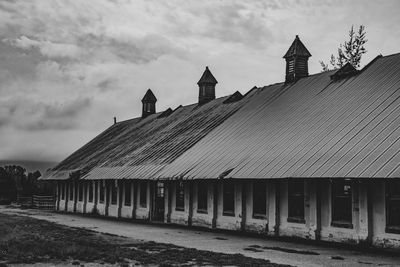 Exterior of old building against sky