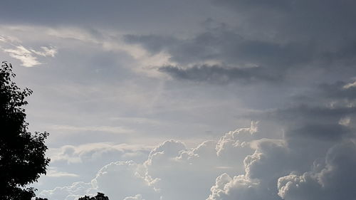 Low angle view of cloudy sky