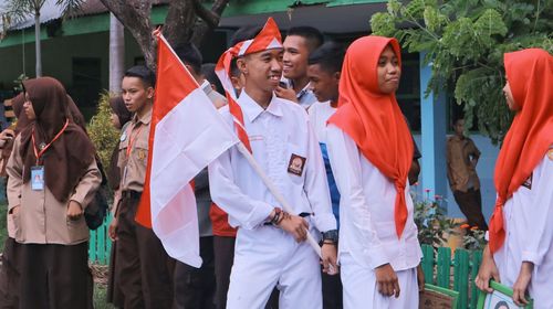 People standing in traditional clothing