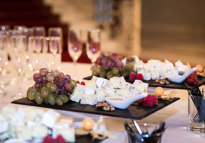 Close-up of fruits on table