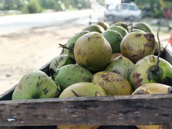 Close-up of fruits for sale at market stall