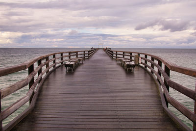 Pier over sea against sky