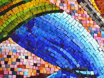 Full frame shot of colorful mosaic tiles