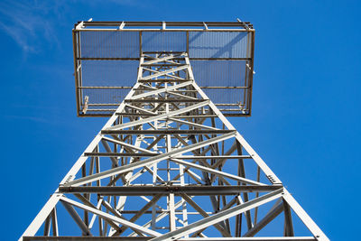 Low angle view of built structure against blue sky