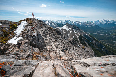 Hiking mount baldy in kananaskis country near canmore alberta