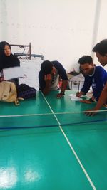 People playing on table