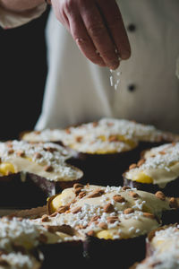 Close-up of traditional italian easter dove cake