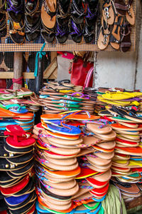 Stack of multi colored for sale in market