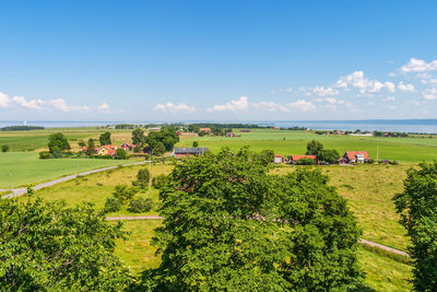 View of a rural landscape on the island of visingso in sweden