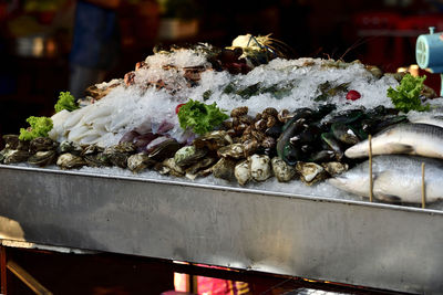 Close-up of food for sale at market