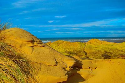 Scenic view of landscape against clear sky