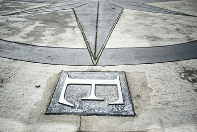 Close-up of road sign