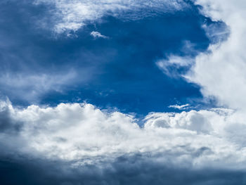 Low angle view of clouds in sky