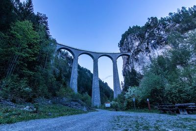 Low angle view of bridge against sky