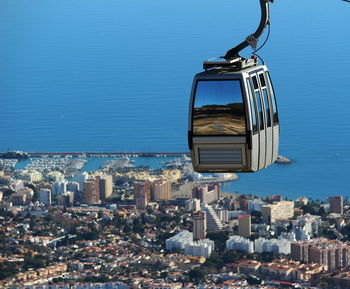 Aerial view of cityscape against clear sky