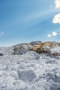 Scenic view of rocky mountains against sky