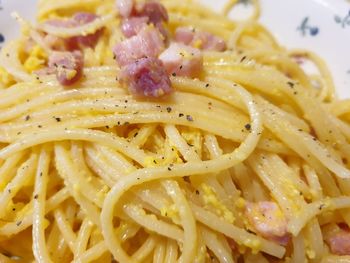Close-up of noodles in plate