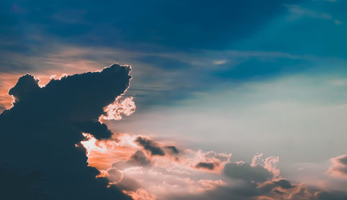 Silhouette of tree against sky during sunset