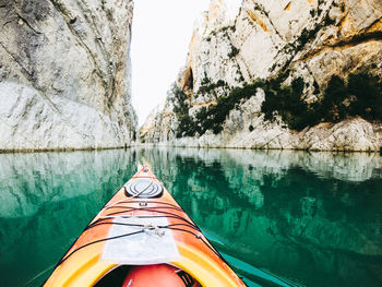 Canyon with canoe