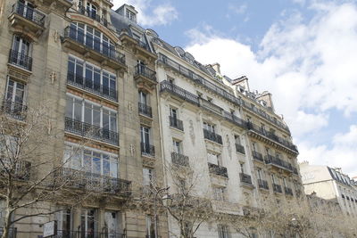 Low angle view of old building against sky