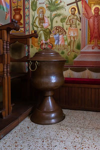 Statue of buddha in building