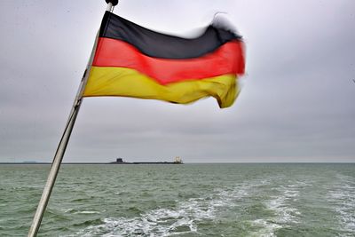 German flag waving in the wind