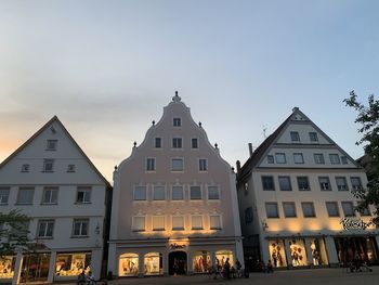 Low angle view of buildings against sky