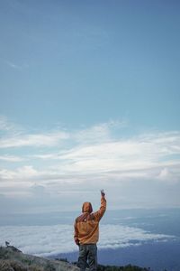 Man photographing at camera