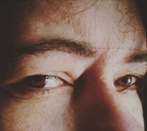 Close-up portrait of man eye