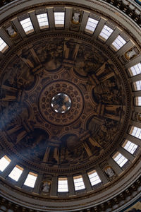 Low angle view of ceiling of building