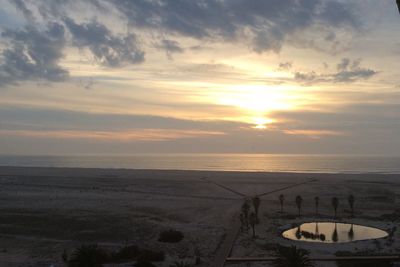 Scenic view of seascape during sunset