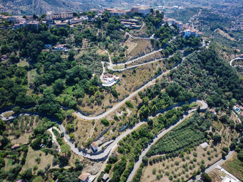 High angle view of cityscape