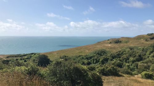 Scenic view of sea against sky