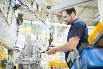 Man working in a modern factory