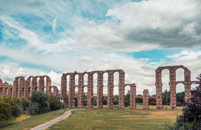 Historical building against cloudy sky