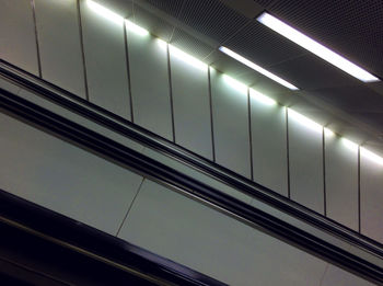 Low angle view of illuminated ceiling