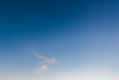 Low angle view of vapor trail in sky