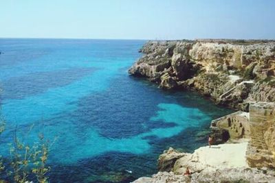 Rock formations in sea