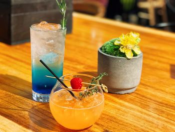 Close-up of drink on table