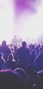 Group of people at music concert